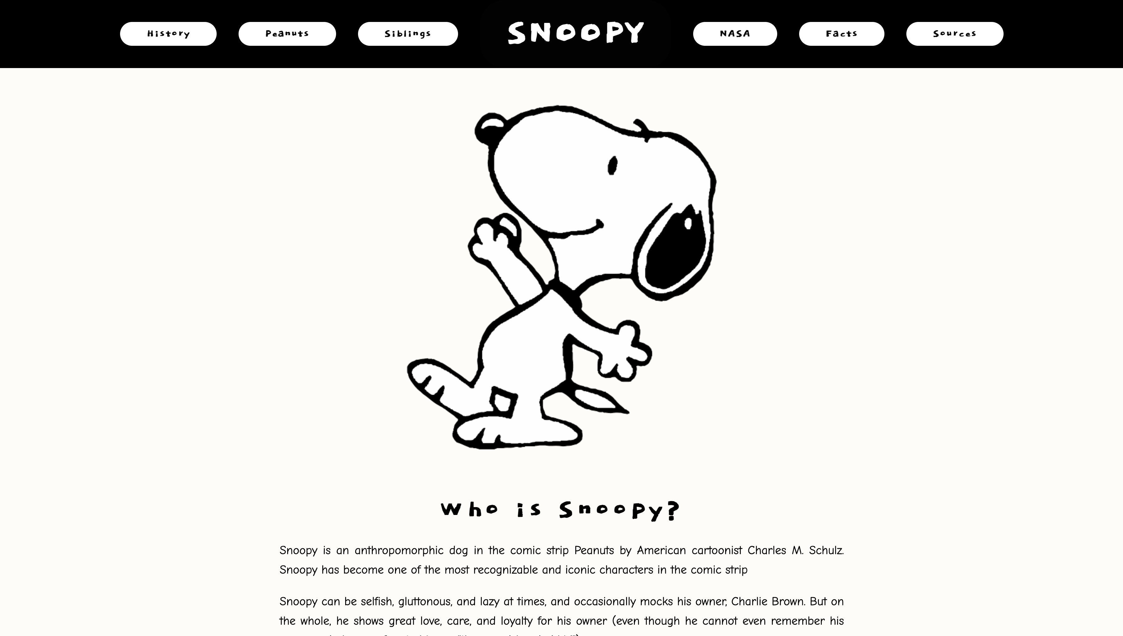 Snoopy microsite capture